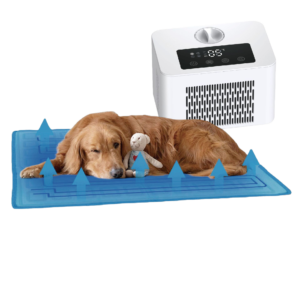 Electric Dog Bed with PTC Heating & Cooling System Eco-friendly Overheat Protection All-season Pet Cooling Mat for Cats & Dogs